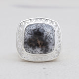 Dendritic Opal Silver Rings