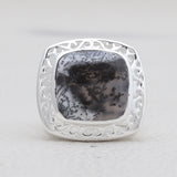 Dendritic Opal Silver Rings
