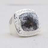 Dendritic Opal Silver Rings
