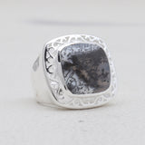 Dendritic Opal Silver Rings