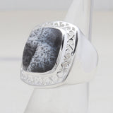 Dendritic Opal Silver Rings