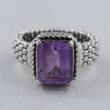 Amethyst Silver Ring