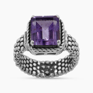 Amethyst Silver Rings
