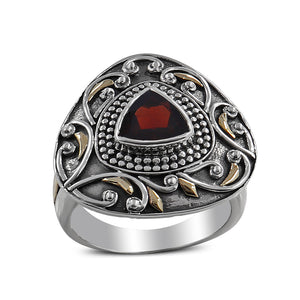 Garnet Gemstone Sterling Silver Rings