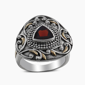 Garnet Gemstone Sterling Silver Rings