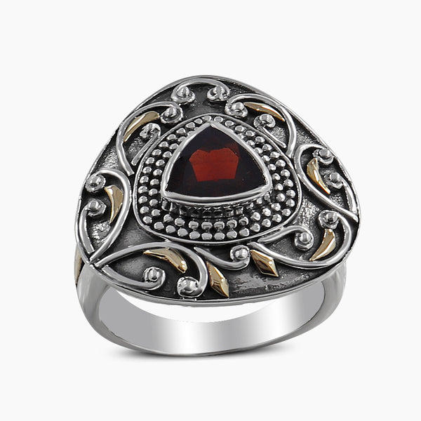 Garnet Gemstone Sterling Silver Rings