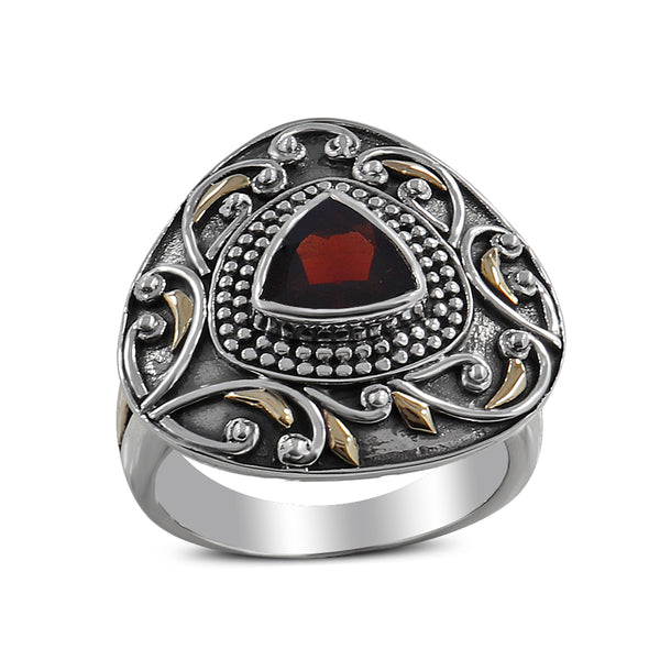Garnet Gemstone Sterling Silver Rings