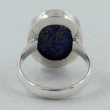 Gorgeous Checkerboard Cut Lapis Lazuli Ring