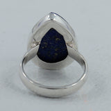 Gorgeous Checkerboard Cut Lapis Lazuli Ring