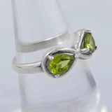 Peridot Gemstone Designer Silver Ring