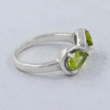 Peridot Gemstone Designer Silver Ring