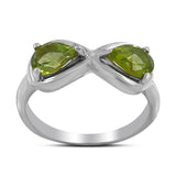 Peridot Gemstone Designer Silver Ring