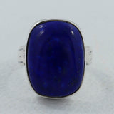 Natural Lapis Lazuli Gemstone Sterling Silver Ring