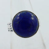 Natural Lapis Lazuli Gemstone Sterling Silver Ring