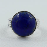 Natural Lapis Lazuli Gemstone Sterling Silver Ring