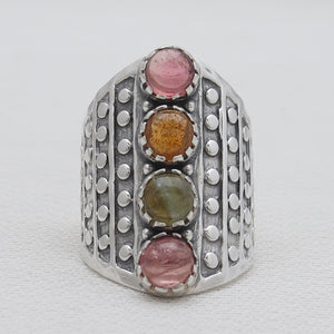 925 Sterling Silver Tourmaline Rings