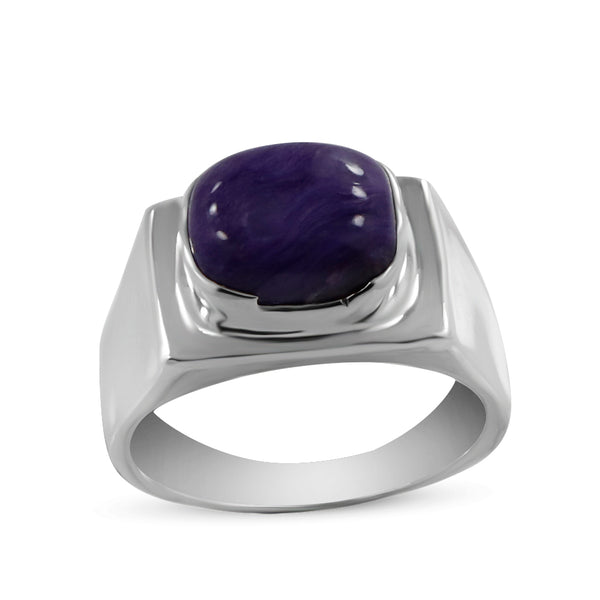 Charoite Silver Rings