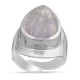 Natural Dendritic Opal Silver Ring