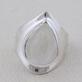 Natural Dendritic Opal Silver Ring