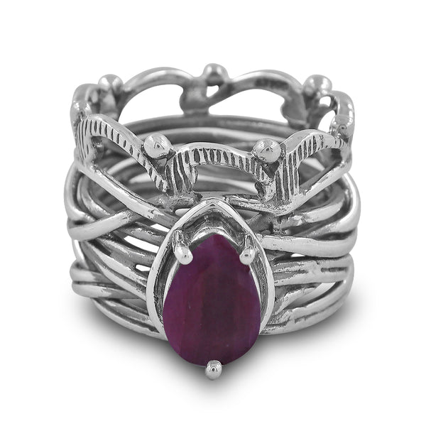 Natural Ruby 925 Sterling Silver Rings