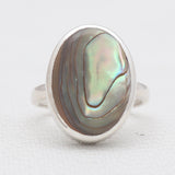 Abalone Shell Silver Rings