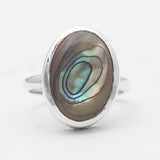 Abalone Shell Silver Rings