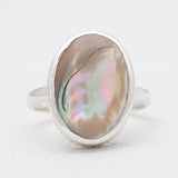 Abalone Shell Silver Rings
