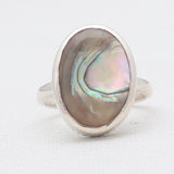 Abalone Shell Silver Rings