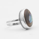 Abalone Shell Silver Rings