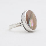 Abalone Shell Silver Rings