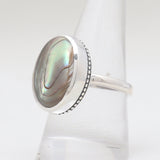 Abalone Shell Silver Rings