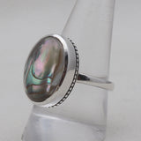 925 Sterling Silver Abalone Shell Rings