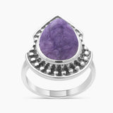 925 Sterling Silver Charoite Rings