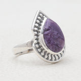 925 Sterling Silver Charoite Rings