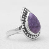 925 Sterling Silver Charoite Rings