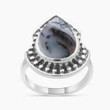 925 Sterling Silver Dendritic Opal Rings