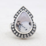925 Sterling Silver Dendritic Opal Rings
