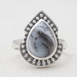 925 Sterling Silver Dendritic Opal Rings
