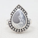 925 Sterling Silver Dendritic Opal Rings