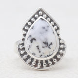 925 Sterling Silver Dendritic Opal Rings