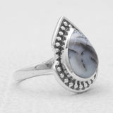 925 Sterling Silver Dendritic Opal Rings