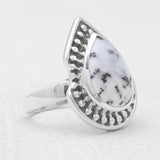 925 Sterling Silver Dendritic Opal Rings