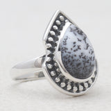 925 Sterling Silver Dendritic Opal Rings