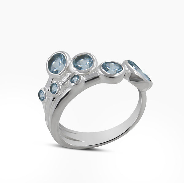 Natural Citrine Silver Rings