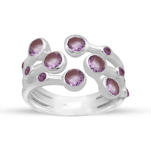 Amethyst Silver Rings
