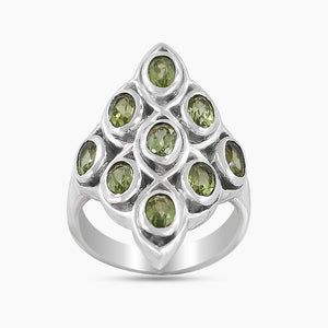 925 Sterling Silver Peridot Rings