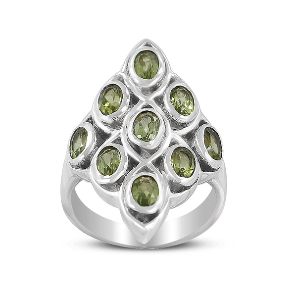 925 Sterling Silver Peridot Rings