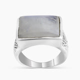 Rainbow Moonstone Silver Rings