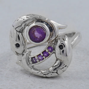 Amethyst Silver Rings