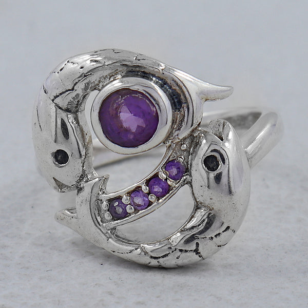 Amethyst Silver Rings